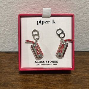 Piper K Silver Soda Can Earrings